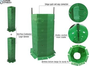Puunrunkosuojaus Superb Symbols, 60 cm korkea, vihreä, 5 kpl hinta ja tiedot | Aidat ja tarvikkeet | hobbyhall.fi