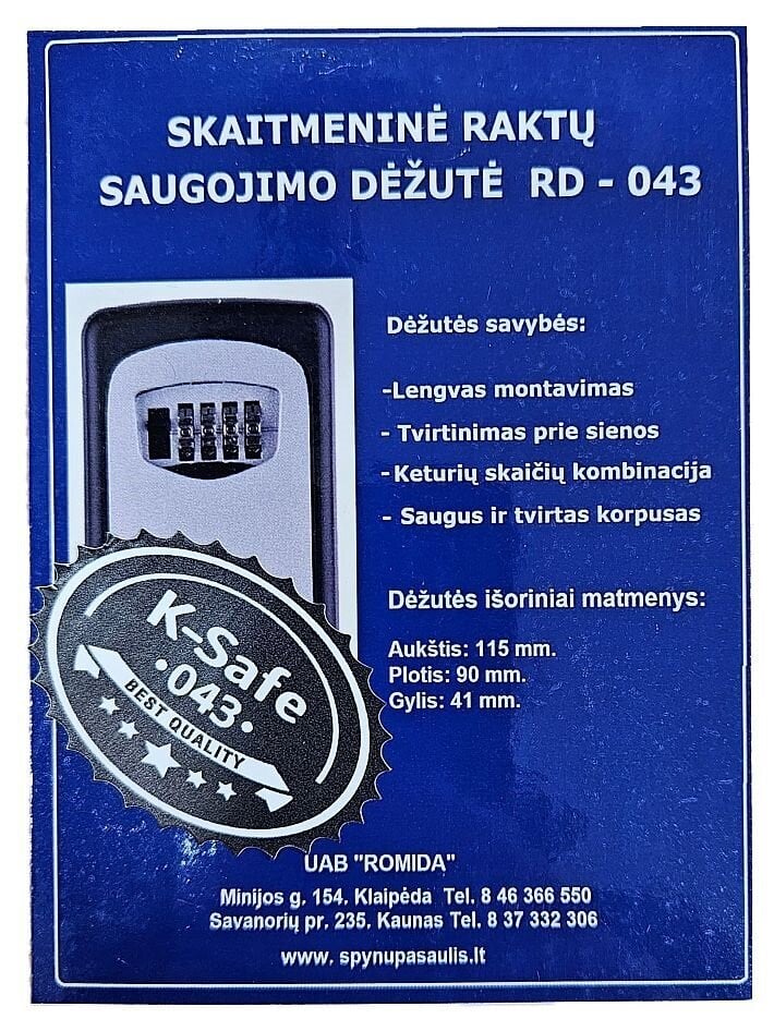 Avainlaatikko RD-043 hinta ja tiedot | Kassakaapit | hobbyhall.fi