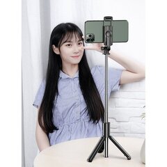 Selfietikku 95 cm, bluetooth-valokuvauspainikkeella hinta ja tiedot | Selfie-tikut ja -telineet | hobbyhall.fi