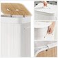 Valkoinen bambupyykkikori, 40 x 30 x 60 cm hinta ja tiedot | Kylpyhuoneen sisustus | hobbyhall.fi