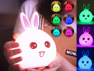 LED-lasten yövalo Rabbit RGB (kosketus) hinta ja tiedot | Lastenhuoneen valaisimet | hobbyhall.fi