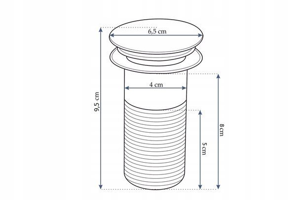 Siphon Click-clack pesuallas tulpalla, ilman ylivuotosuojaa, mustan värinen hinta ja tiedot | Vesilukot | hobbyhall.fi