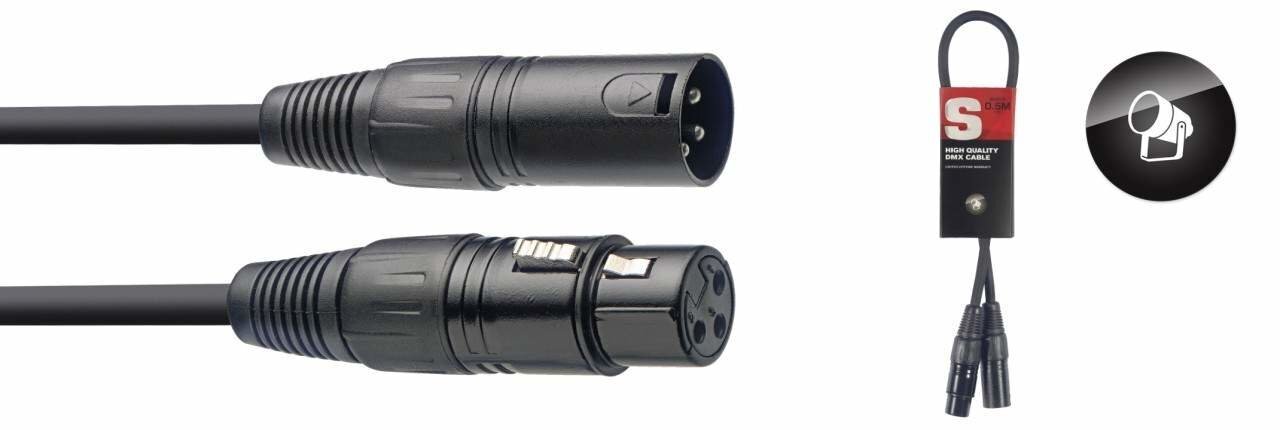 DMX-kaapeli Stagg XLR/f - XLR/m 0,5m hinta ja tiedot | Kaapelit ja adapterit | hobbyhall.fi