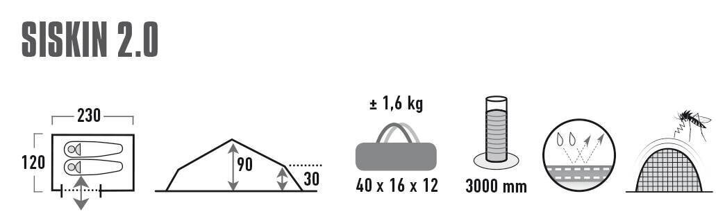 High Peak teltta Siskin, peston sekä punaisen värinen hinta ja tiedot | Teltat | hobbyhall.fi