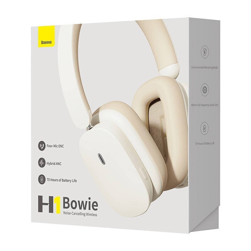 Baseus Bowie H1 White hinta ja tiedot | Kuulokkeet | hobbyhall.fi