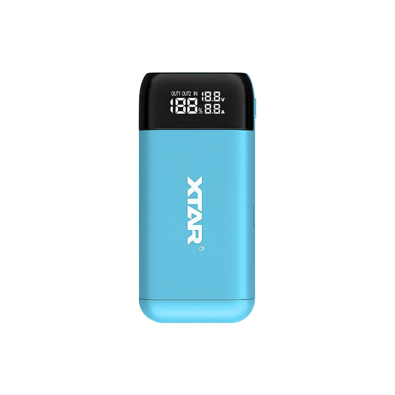 Xtar-akkulaturi QC 3.0 ja PD Powerbank -toiminnolla, sininen hinta ja tiedot | Paristolaturit | hobbyhall.fi