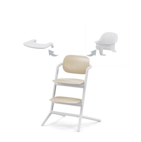 Cybex monikäyttöinen syöttötuoli Lemo 3in1 Set, sand white hinta ja tiedot | Syöttötuolit | hobbyhall.fi