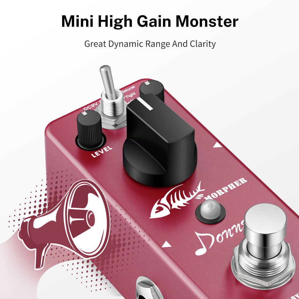 Donner Morpher Distortion Guitar Effects True Bypass Pedal hinta ja tiedot | Soittimien lisätarvikkeet | hobbyhall.fi