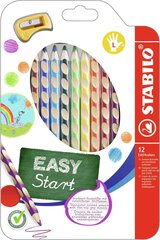 STABILO Puuvärikynät, EASYcolors, vasenkätiselle, 12 väriä + teroitin hinta ja tiedot | Stabilo Lapset | hobbyhall.fi