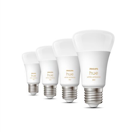 Älykkäät LED-lamput Philips Hue E27 6W 570lm, 4 kpl. hinta ja tiedot | Lamput | hobbyhall.fi
