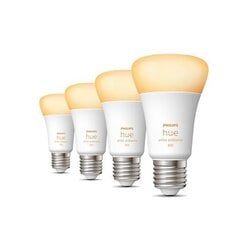 Älykkäät LED-lamput Philips Hue E27 6W 570lm, 4 kpl. hinta ja tiedot | Lamput | hobbyhall.fi