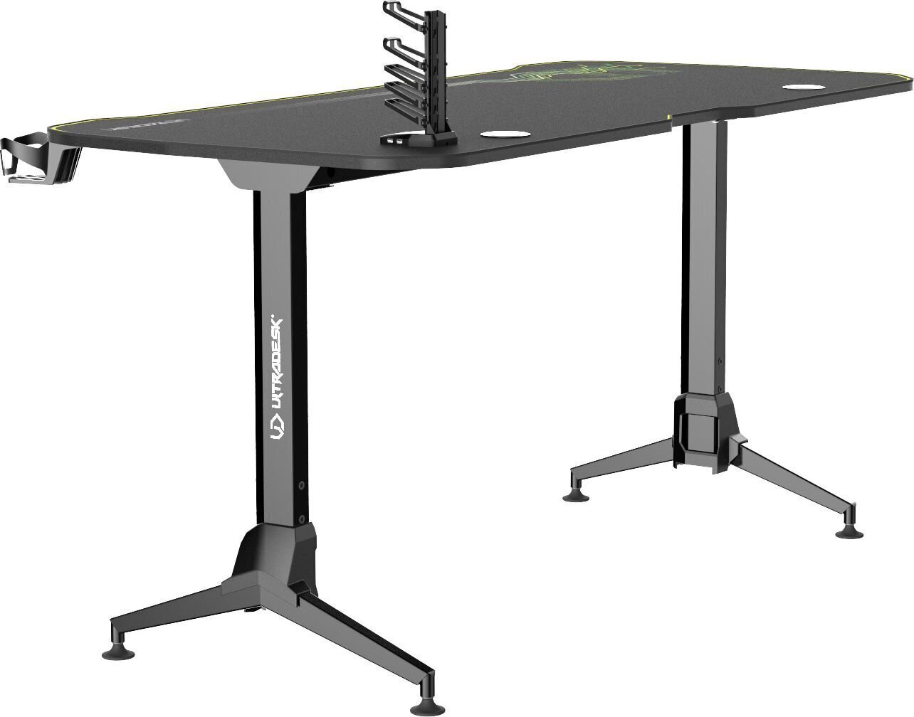 Ultradesk Grand Green -pelipöytä, musta / vihreä hinta ja tiedot | Tietokonepöydät ja työpöydät | hobbyhall.fi