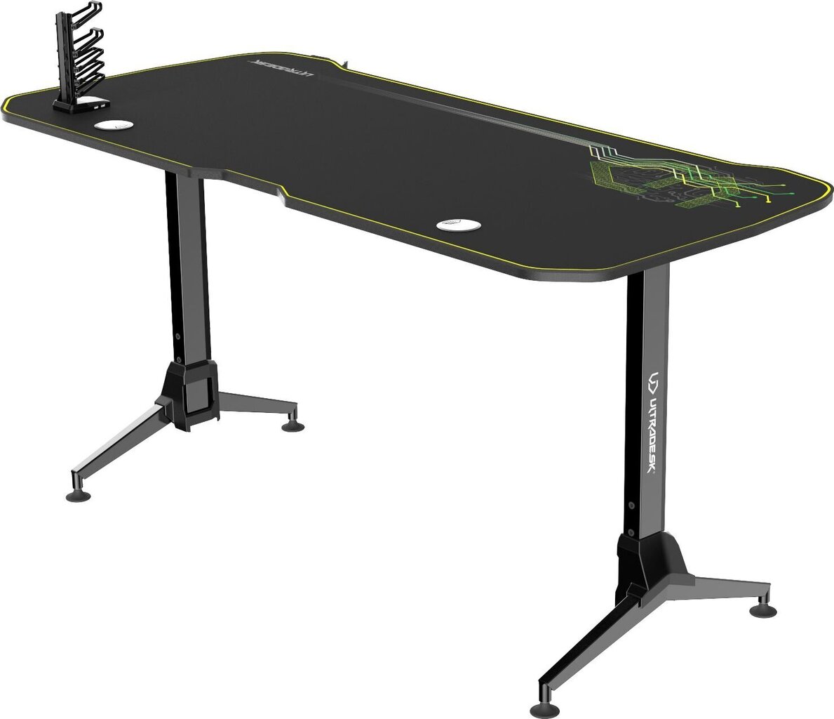 Ultradesk Grand Green -pelipöytä, musta / vihreä hinta ja tiedot | Tietokonepöydät ja työpöydät | hobbyhall.fi