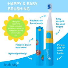 Brush Baby Go-Kidz sähköhammasharja ajastimella - sininen (3+) hinta ja tiedot | Brush Baby Kodinkoneet ja kodinelektroniikka | hobbyhall.fi