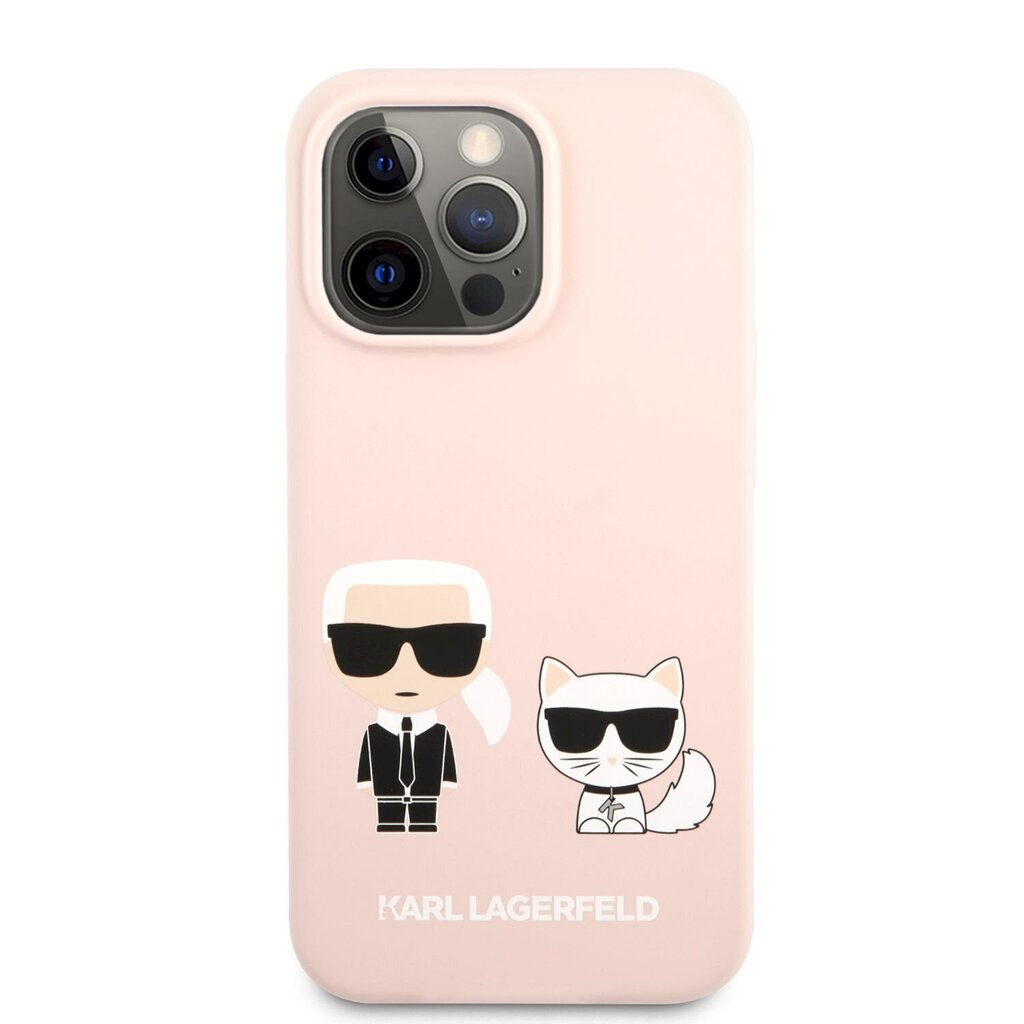 KLHCP13XSSKCI Karl Lagerfeld and Choupette Liquid Silicone Case for iPhone 13 Pro Max Pink hinta ja tiedot | Puhelimen kuoret ja kotelot | hobbyhall.fi