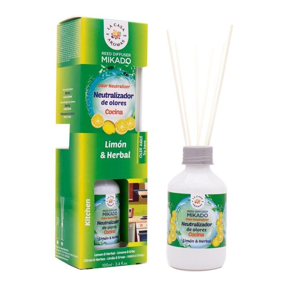 Kodin raikastaja tikuilla La Casa de los Aromas Special Odor Neutralizer Kitchen, 100ml hinta ja tiedot | Huonetuoksut | hobbyhall.fi