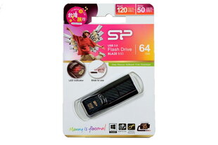 Silicon Power muistitikku 64GB Blaze B50 USB 3.0, musta hinta ja tiedot | Muistitikut | hobbyhall.fi