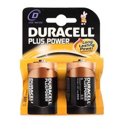 Paristo Duracell Plus Power MN1300 D (LR20), 2 kpl. hinta ja tiedot | Paristot | hobbyhall.fi