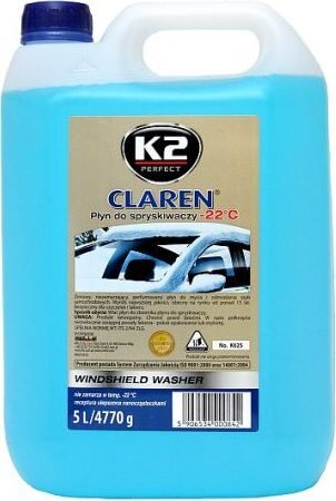 K2 CLAREN talvinen lasinpuhdistusaine, 5L hinta ja tiedot | Lasinpesunesteet ja jäähdytysnesteet | hobbyhall.fi
