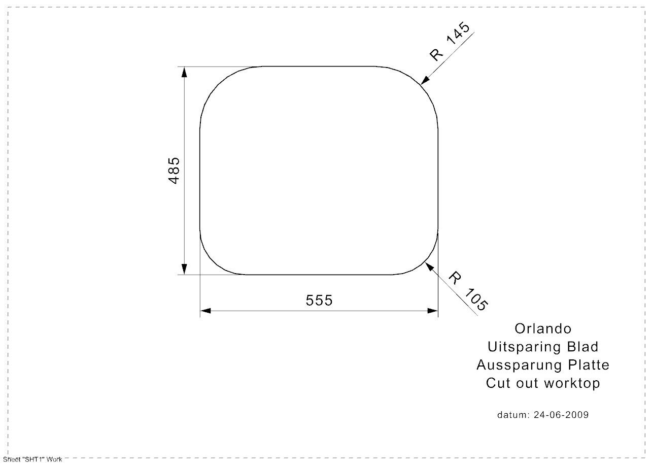 Ruostumattomasta teräksestä valmistettu tiskiallas Reginox Orlando, 57,5x50,5 cm. hinta ja tiedot | Keittiöaltaat | hobbyhall.fi