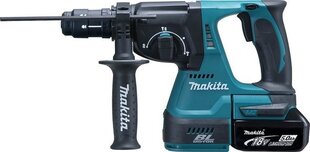 Akkukäyttöinen poravasara Makita DHR243RTJ; 18 V hinta ja tiedot | Akkuporakoneet ja ruuvinvääntimet | hobbyhall.fi