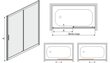 Kylpyammeen seinä Sanplast TX D2-W/TX5b 120s, profiili pergamon, kirkas lasi W0 hinta ja tiedot | Kylpyhuonetarvikkeet | hobbyhall.fi