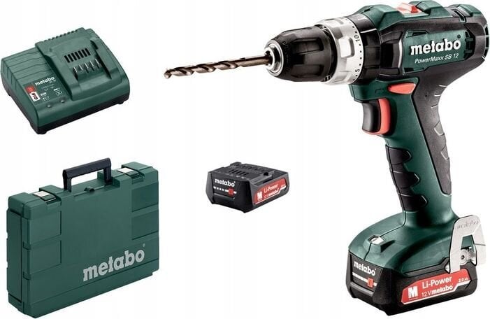 Iskevä akkuporakone PowerMaxx SB 12 BL / 2x2.0 Ah, Metabo hinta ja tiedot | Akkuporakoneet ja ruuvinvääntimet | hobbyhall.fi