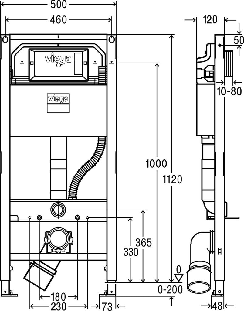 WC:n huuhtelukehys Viega Prevista Dry hinta ja tiedot | WC-istuimen lisätarvikkeet | hobbyhall.fi