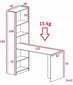 ADRK Furniture Paul II -kirjoituspöytä + 2 x hylly, tammi hinta ja tiedot | Tietokonepöydät ja työpöydät | hobbyhall.fi