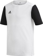 Adidas ESTRO 19 JSY, valkoisen värinen jalkapallopaita, 152 cm hinta ja tiedot | Jalkapallovaatteet ja -varusteet | hobbyhall.fi