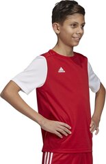 Adidas ESTRO 19 JSY, punaisen värinen jalkapalloilupaita, 164cm hinta ja tiedot | Jalkapallovaatteet ja -varusteet | hobbyhall.fi