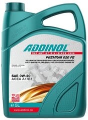 Addinol Premium 020 FE 0w20 VW 508.00/509.00 öljy - 5L hinta ja tiedot | Moottoriöljyt | hobbyhall.fi