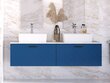 Kylpyhuonekaappi Besco Floo 120 Slim marmorityötasolla, sininen/kultainen hinta ja tiedot | Kylpyhuonekaapit | hobbyhall.fi
