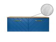 Besco Floo 160 -kylpyhuonekaappi Slim-marmorityötasolla, sininen/kultainen hinta ja tiedot | Kylpyhuonekaapit | hobbyhall.fi