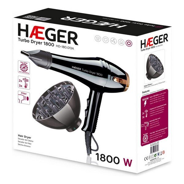 Haeger Haeger Turbo Dryer hinta ja tiedot | Hiustenkuivaajat | hobbyhall.fi