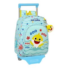 Koululaukku pyörillä Baby Shark Beach Day Keltainen Vaaleansininen (26 x 34 x 11 cm) hinta ja tiedot | Koulureput ja -laukut | hobbyhall.fi