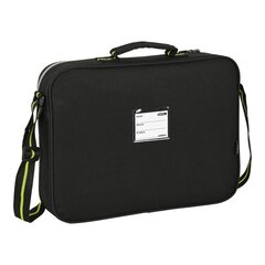Umbro Essentials -koululaukku, musta/lime (38 x 28 x 6 cm) hinta ja tiedot | Koulureput ja -laukut | hobbyhall.fi