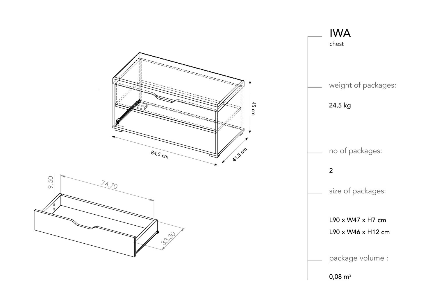 Etupenkki BSL Concept Iwa, 84,5x41,5x41,5x45 cm, ruskea hinta ja tiedot | Kenkäkaapit ja -hyllyt | hobbyhall.fi