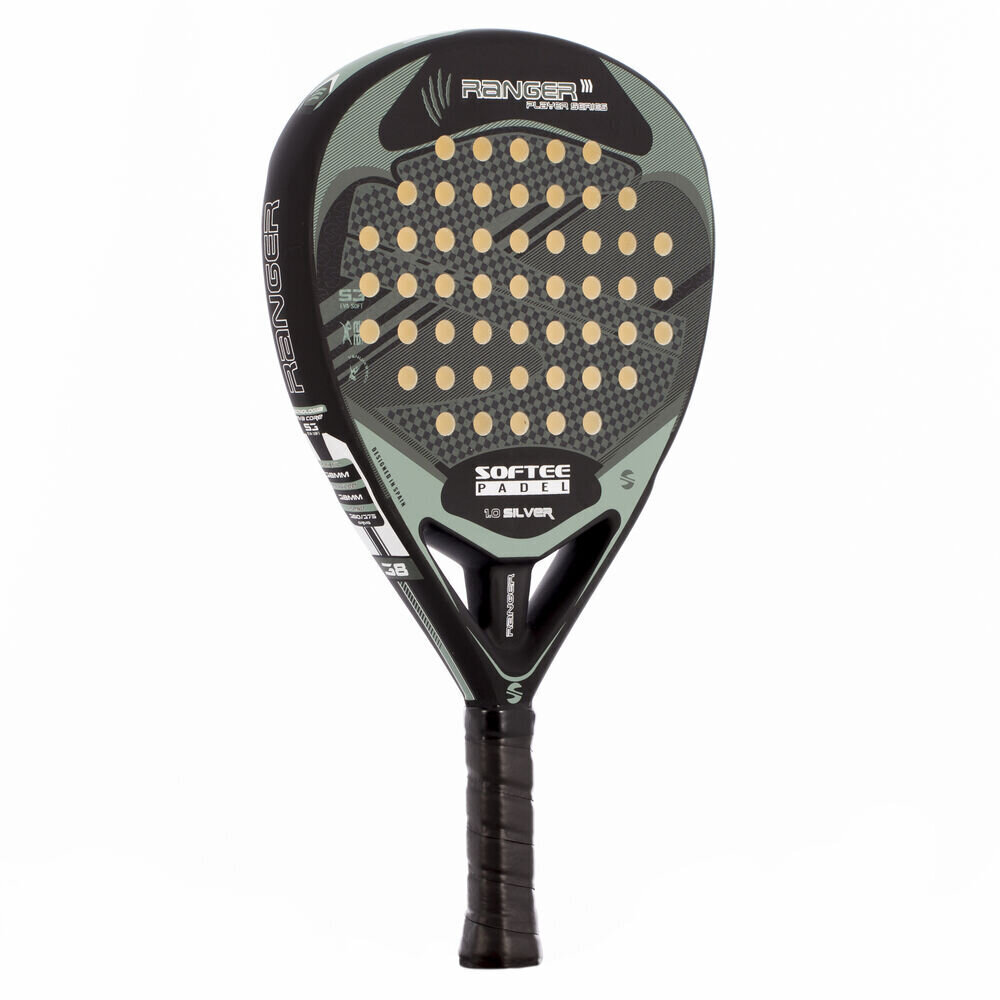 Ranger Jim Sports 13891 Harmaan värinen Padel-maila 38 mm hinta ja tiedot | Padel | hobbyhall.fi