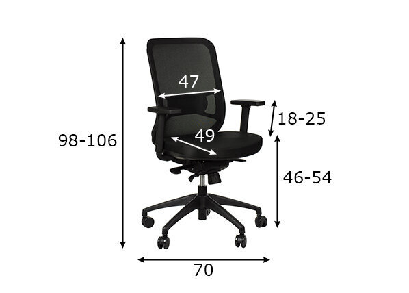Toimistotuoli A2A GN-310, musta hinta ja tiedot | Toimistotuolit | hobbyhall.fi