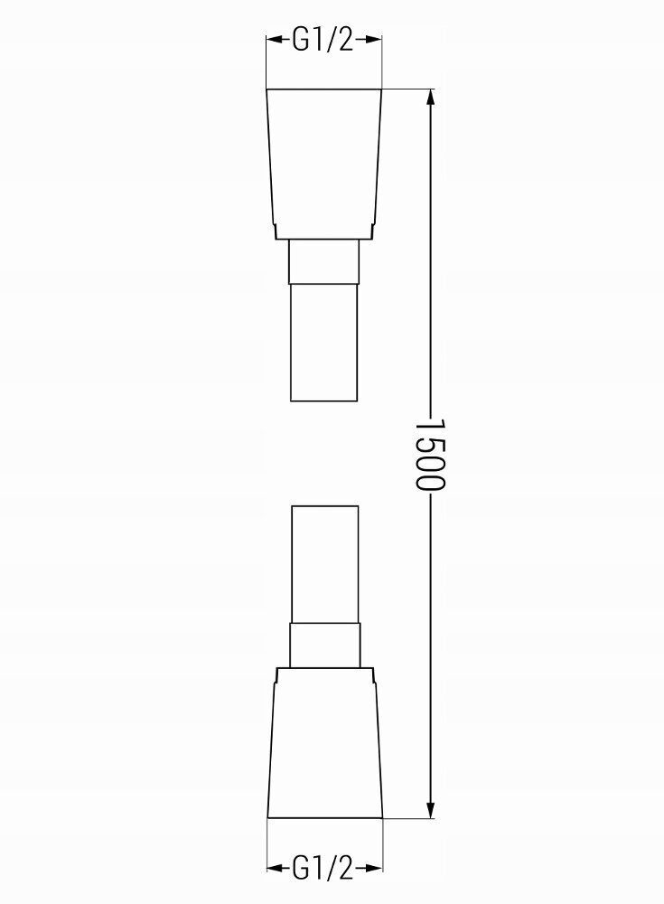 Mexen suihkuletku 150 cm, PVC, musta hinta ja tiedot | Suihkupäät ja tarvikkeet | hobbyhall.fi