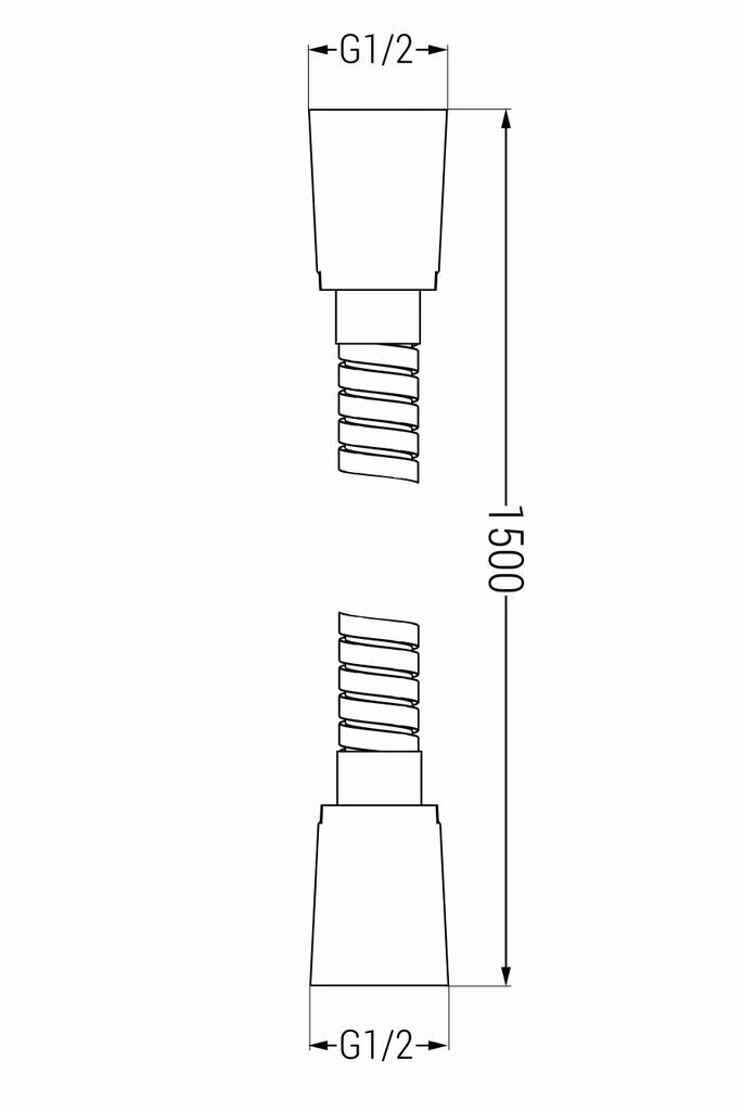 Mexen suihkuletku 150 cm, kultainen hinta ja tiedot | Suihkupäät ja tarvikkeet | hobbyhall.fi