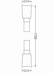 Mexen suihkuletku 175 cm, PVC, kromi hinta ja tiedot | Mexen Saniteettitarvikkeet | hobbyhall.fi