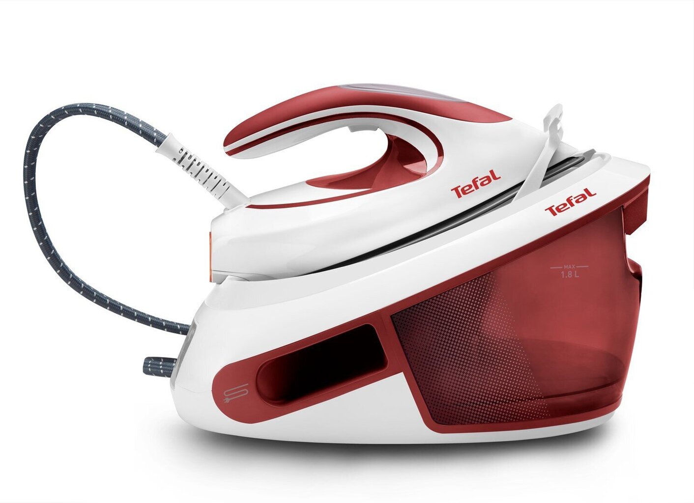 Höyrysilitysasema Tefal Express Anti-Calc SV8030 2800 W 1,8 L Durilium-pohja punainen, valkoinen hinta ja tiedot | Silityskeskukset | hobbyhall.fi