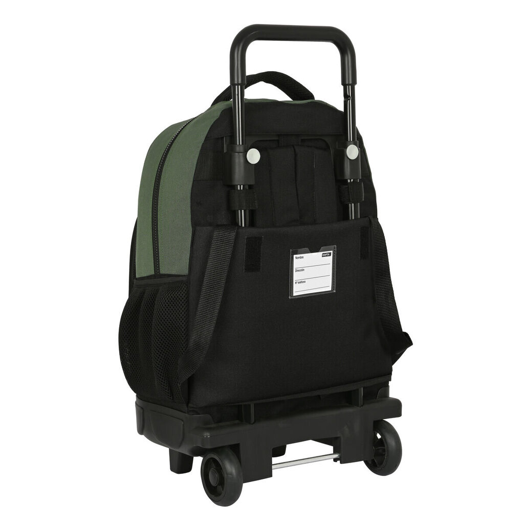 BlackFit8 Gradient koululaukku pyörillä Musta Military Green (33 x 45 x 22 cm) hinta ja tiedot | Koulureput ja -laukut | hobbyhall.fi