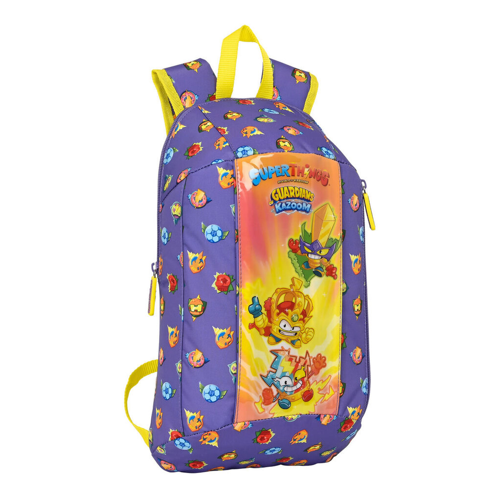 Lasten reppu SuperThings Guardians of Kazoom Mini Purple Yellow (22 x 39 x 10 cm) hinta ja tiedot | Koulureput ja -laukut | hobbyhall.fi