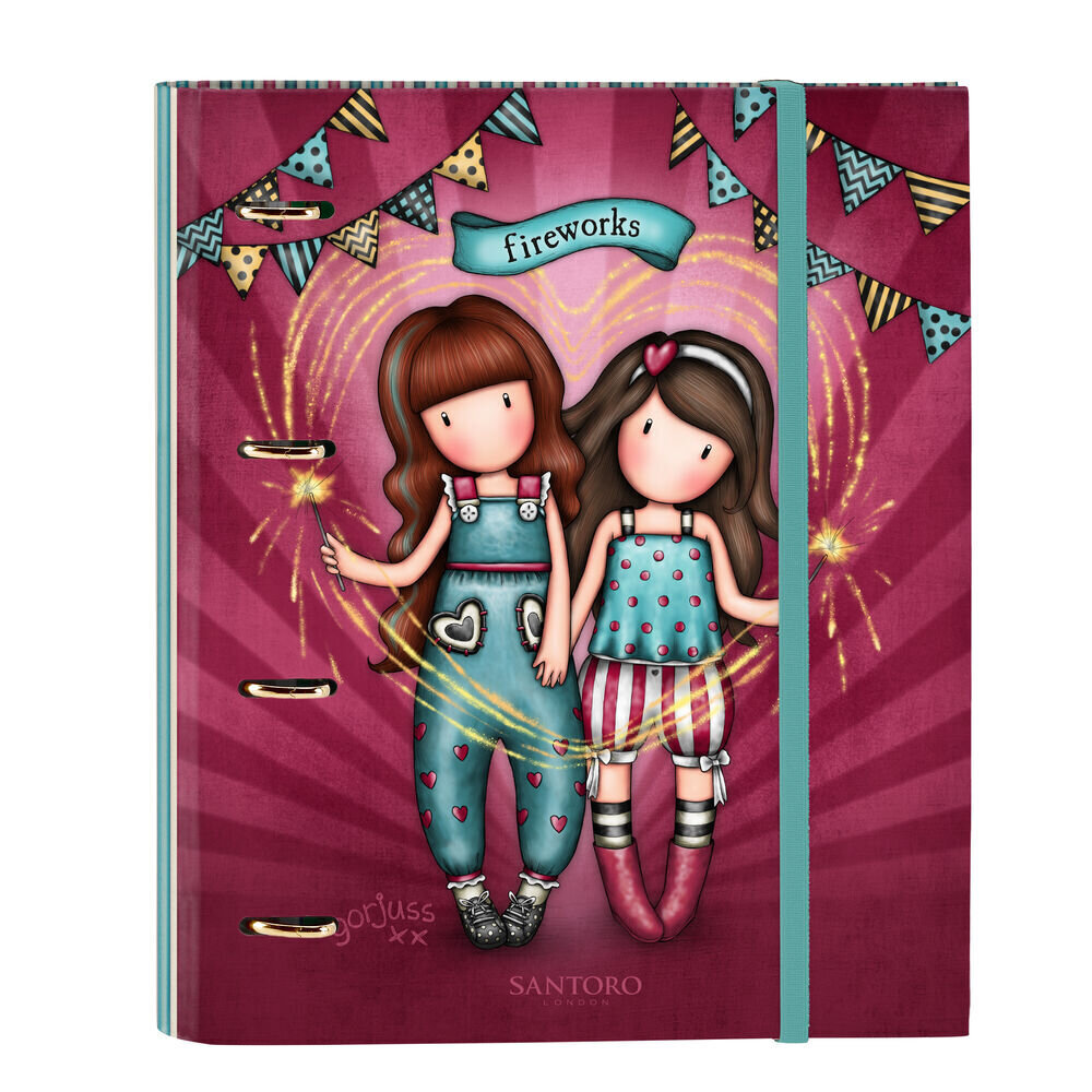 Rengaskansio Gorjuss Fireworks Chestnut ruskea (27 x 32 x 3,5 cm) hinta ja tiedot | Toimistotarvikkeet | hobbyhall.fi