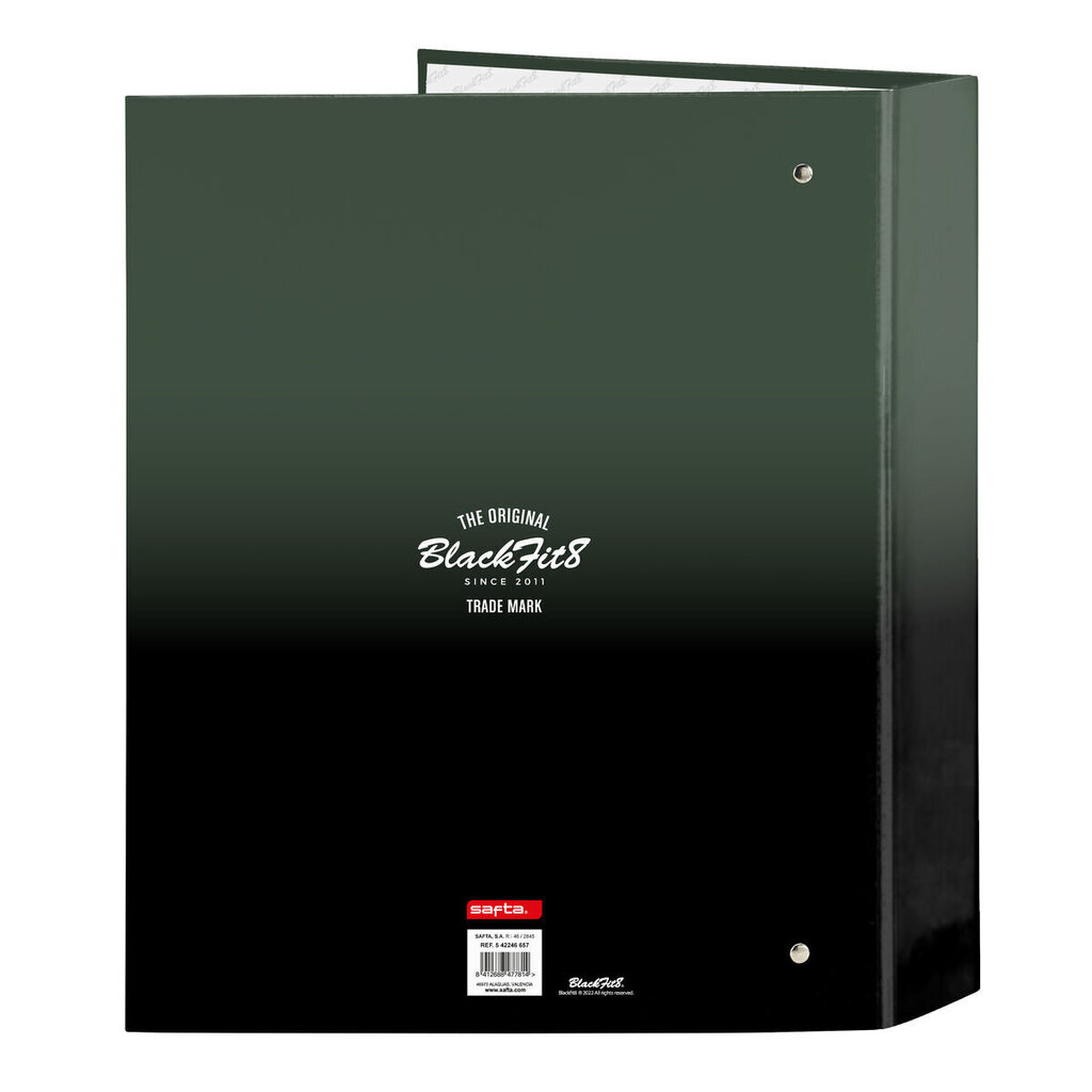 Rengaskansio BlackFit8 Gradient Black Military Green A4 (27 x 33 x 6 cm) hinta ja tiedot | Toimistotarvikkeet | hobbyhall.fi