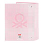 Rengaskansio Benetton Vichy Pink A4 (27 x 33 x 6 cm) hinta ja tiedot | Toimistotarvikkeet | hobbyhall.fi