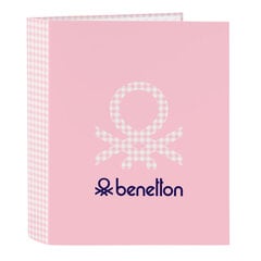 Rengaskansio Benetton Vichy Pink A4 (27 x 33 x 6 cm) hinta ja tiedot | Benetton Lapset | hobbyhall.fi